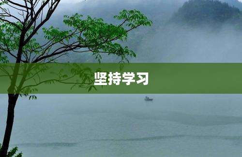 坚持学习