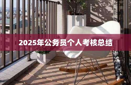 2025年公务员个人考核总结