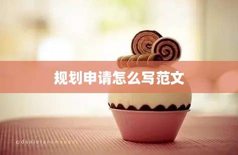 规划申请怎么写范文