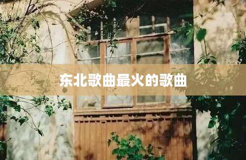 东北歌曲最火的歌曲