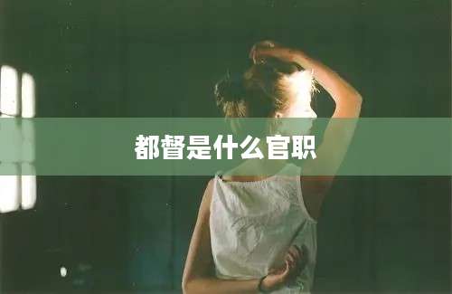 都督是什么官职
