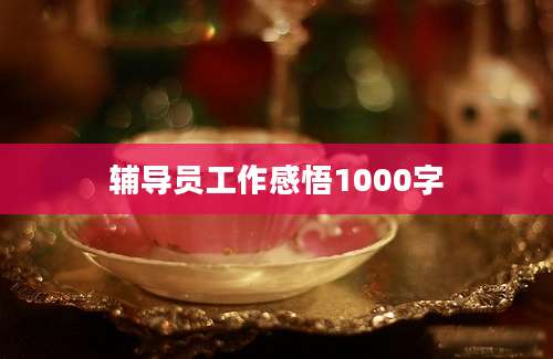 辅导员工作感悟1000字