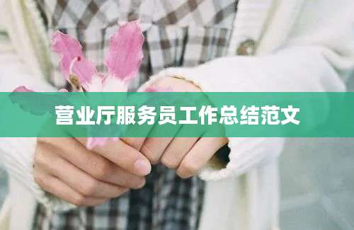 营业厅服务员工作总结范文