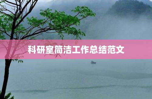 科研室简洁工作总结范文