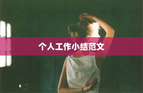 个人工作小结范文