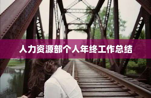 人力资源部个人年终工作总结