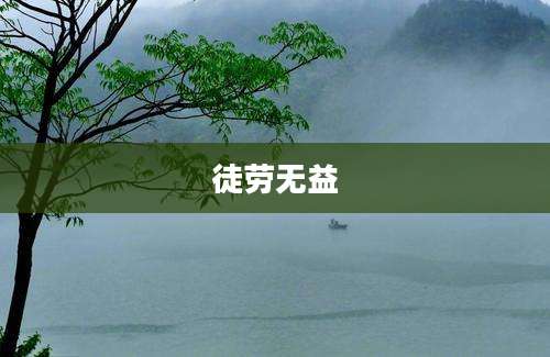 徒劳无益