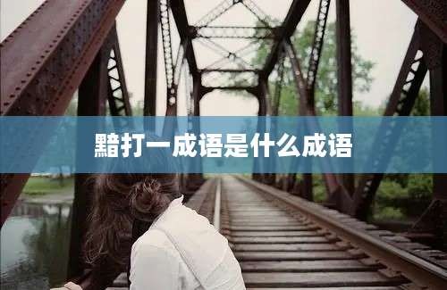 黯打一成语是什么成语
