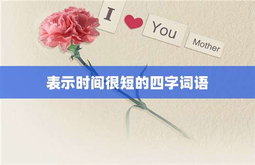 表示时间很短的四字词语