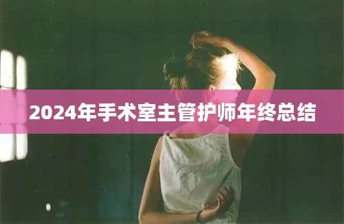 2024年手术室主管护师年终总结