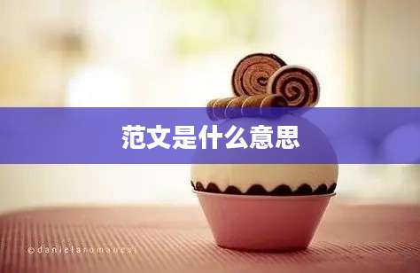 范文是什么意思