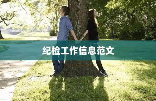 纪检工作信息范文
