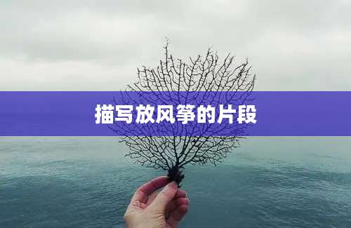 描写放风筝的片段
