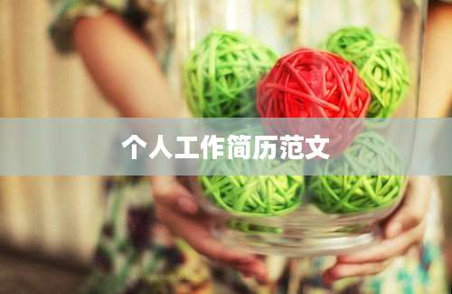 个人工作简历范文