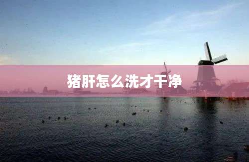猪肝怎么洗才干净