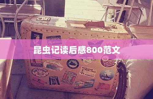 昆虫记读后感800范文