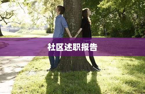社区述职报告