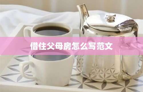 借住父母房怎么写范文