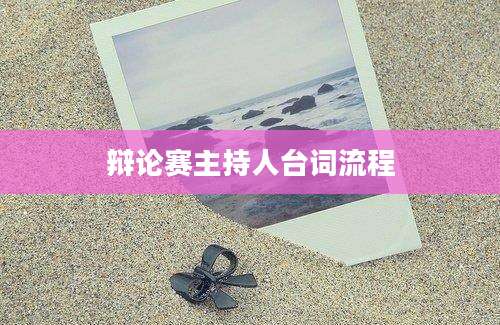 辩论赛主持人台词流程