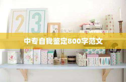 中专自我鉴定800字范文