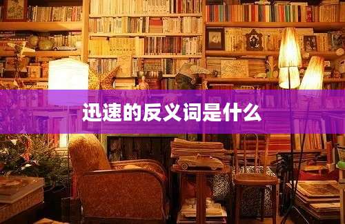 迅速的反义词是什么
