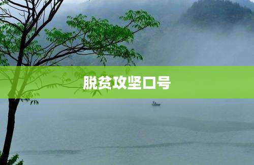 脱贫攻坚口号