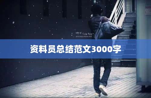 资料员总结范文3000字