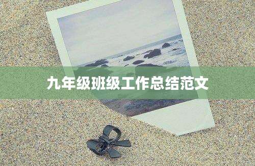 九年级班级工作总结范文
