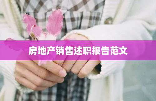 房地产销售述职报告范文
