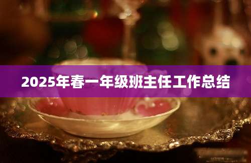 2025年春一年级班主任工作总结