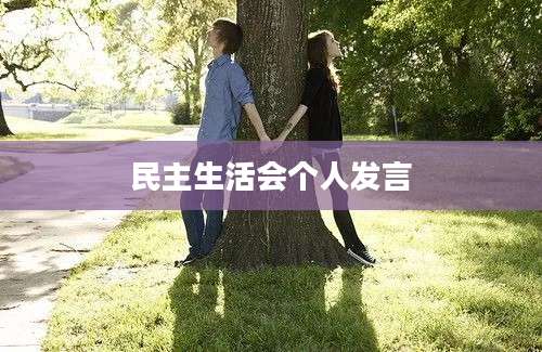 民主生活会个人发言