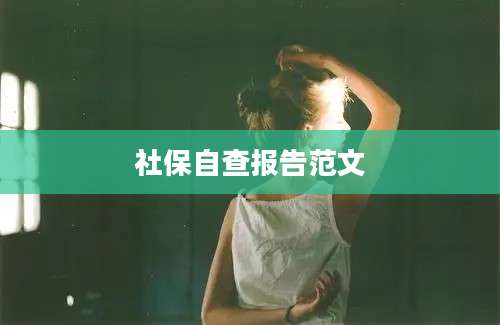 社保自查报告范文
