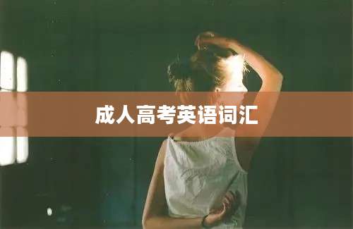 成人高考英语词汇