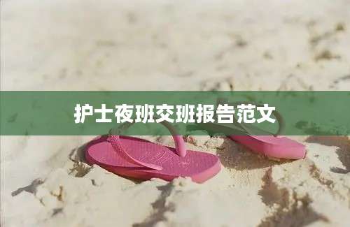 护士夜班交班报告范文