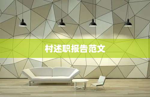 村述职报告范文
