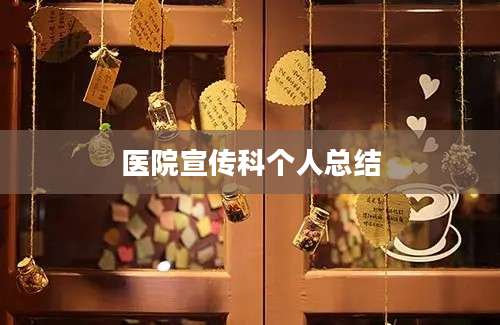 医院宣传科个人总结