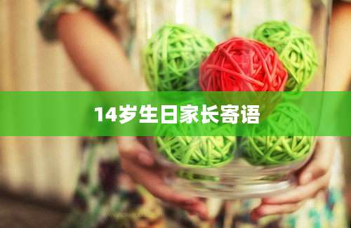 14岁生日家长寄语