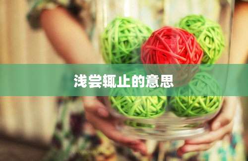 浅尝辄止的意思