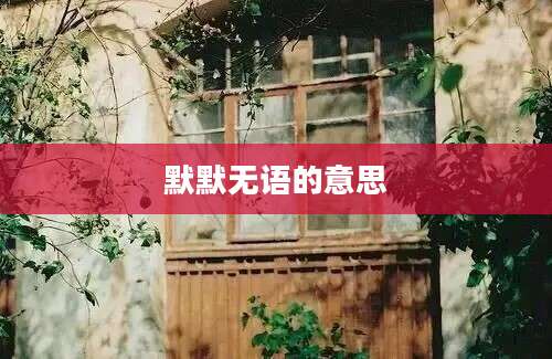 默默无语的意思