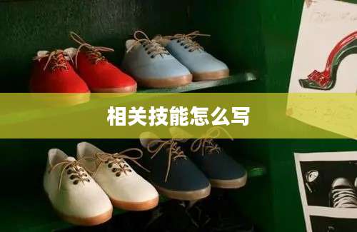 相关技能怎么写
