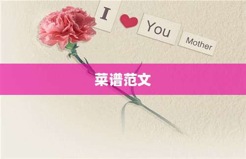 菜谱范文