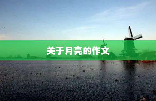 关于月亮的作文