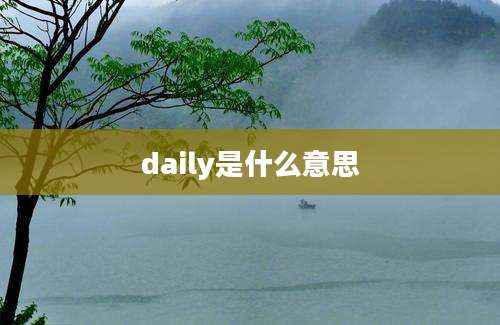 daily是什么意思