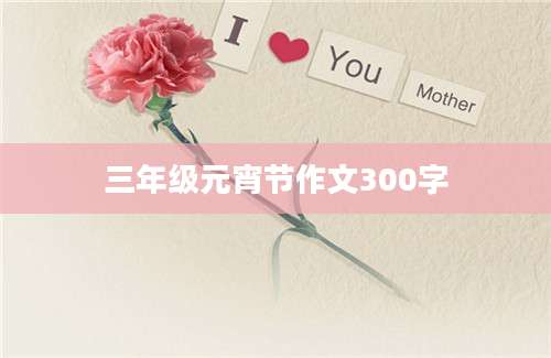 三年级元宵节作文300字