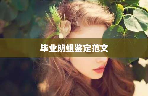 毕业班组鉴定范文