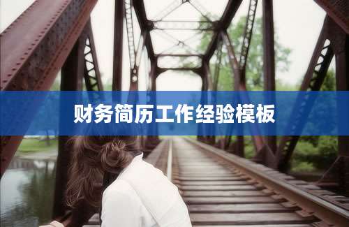 财务简历工作经验模板