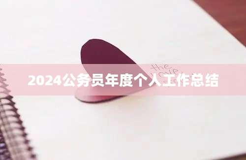 2024公务员年度个人工作总结