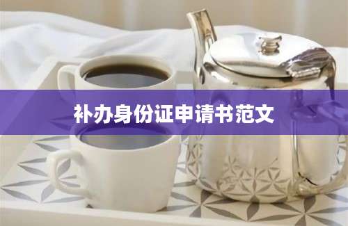 补办身份证申请书范文